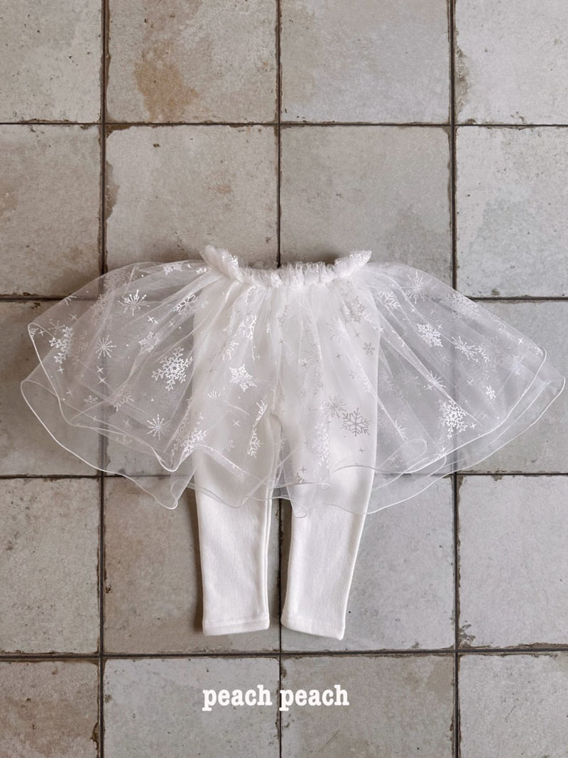 Peach Peach - Korean Children Fashion - #fashionkids - Snowflake Tutu Skirt Leggings - 9