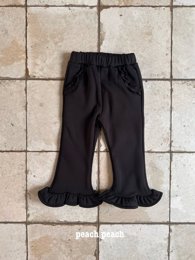 Peach Peach - Korean Children Fashion - #magicofchildhood - Winter Frill Bootcut Pants - 8
