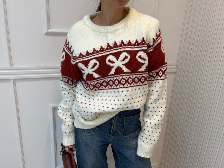 Pearls room - Korean Women Fashion - #momslook - Ribbon Knit - 10