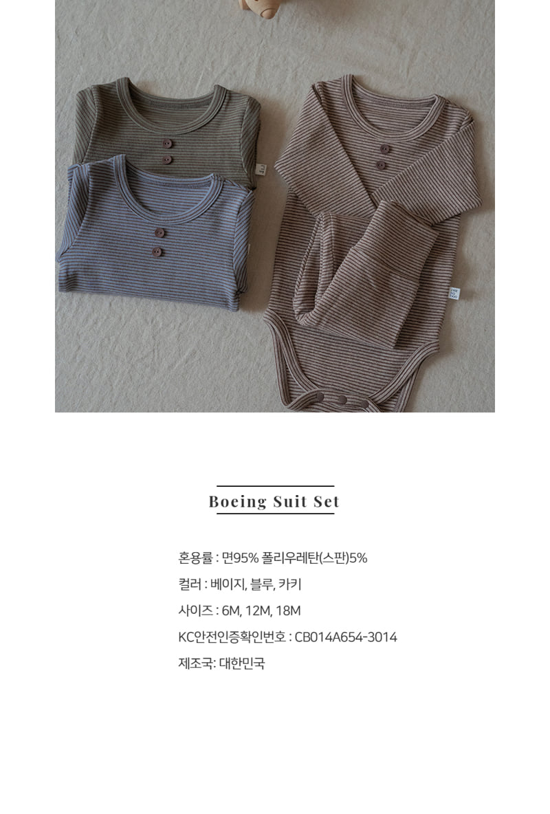 Peekaboo - Korean Baby Fashion - #onlinebabyshop - Boeing Suit Set