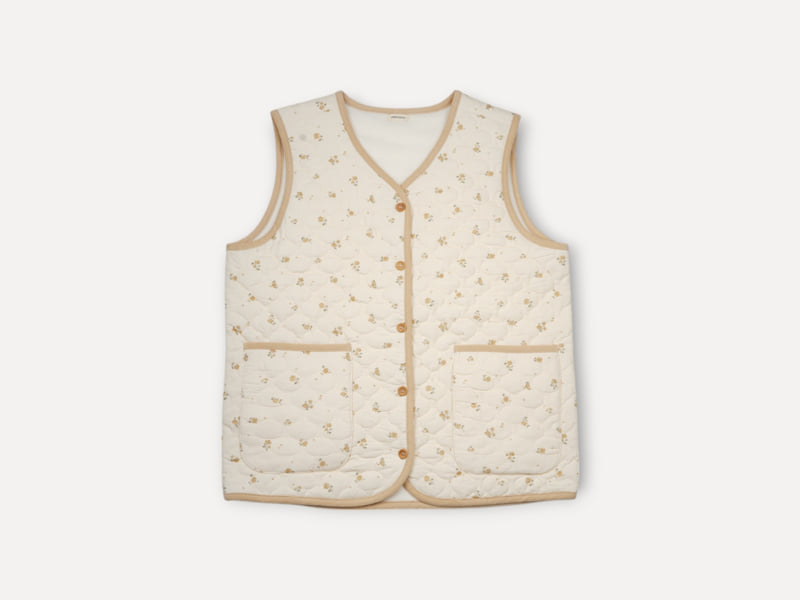Peekaboo - Korean Women Fashion - #restrostyle - Blossom Mom Vest - 2