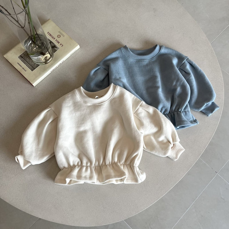 Pom - Korean Children Fashion - #kidsstore - Balloon Frill Sweatshirts - 2