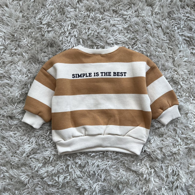Pom - Korean Children Fashion - #kidzfashiontrend - Simple Stripe Sweatshirts - 5