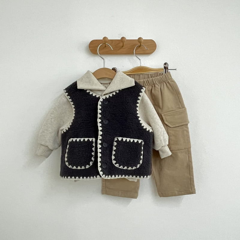 Pom - Korean Children Fashion - #minifashionista - Stitch Vest - 8