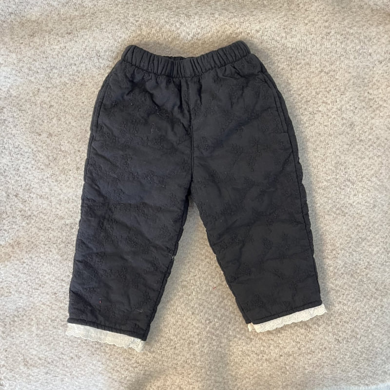 Pom - Korean Children Fashion - #stylishchildhood - Embroidery Quilted Pants - 6