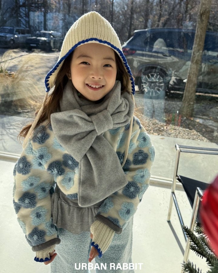 Urban Rabbit - Korean Children Fashion - #minifashionista - Pom Flower Cardigan - 9