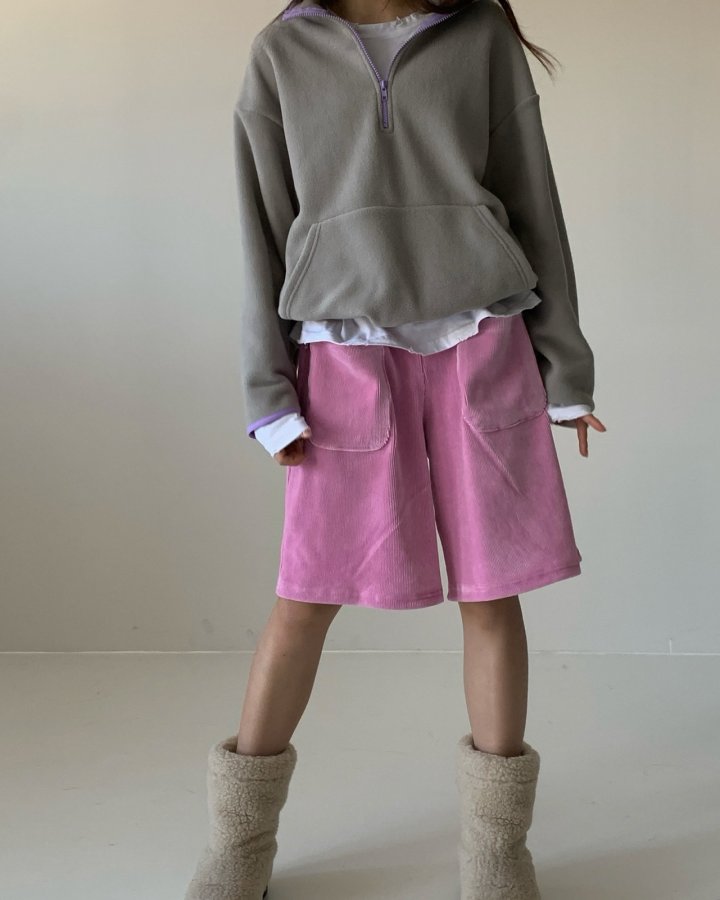 Via - Korean Women Fashion - #momslook - Band Half-zip Sweatshirts - 10
