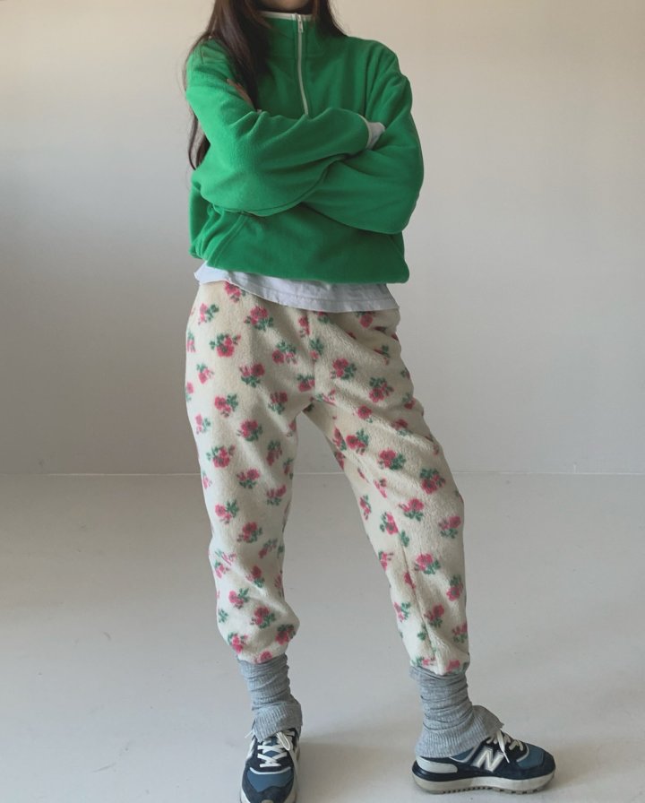 Via - Korean Women Fashion - #momslook - Band Half-zip Sweatshirts - 6