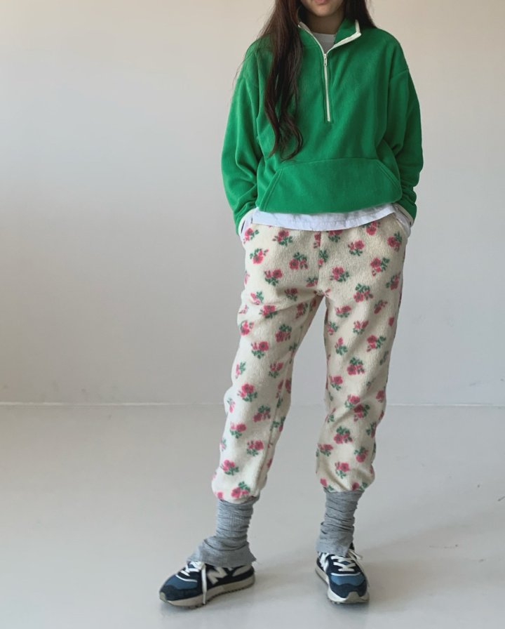 Via - Korean Women Fashion - #womensfashion - Band Half-zip Sweatshirts