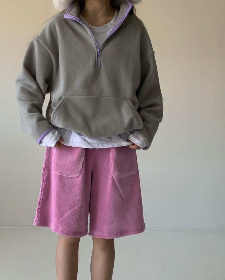 Via - Korean Women Fashion - #womensfashion - Band Half-zip Sweatshirts - 11