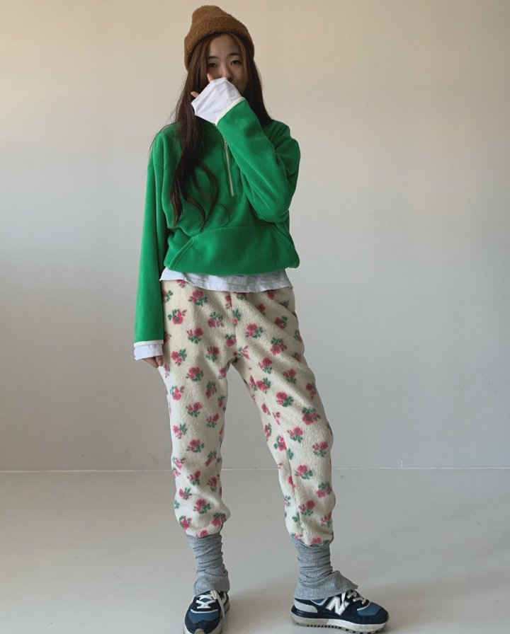 Via - Korean Women Fashion - #womensfashion - Band Half-zip Sweatshirts - 3