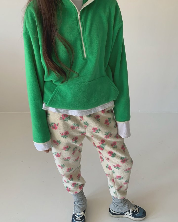 Via - Korean Women Fashion - #womensfashion - Band Half-zip Sweatshirts - 5