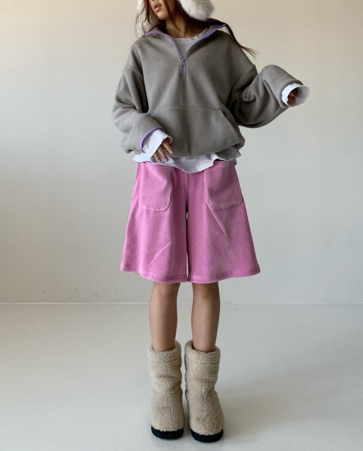 Via - Korean Women Fashion - #womensfashion - Band Half-zip Sweatshirts - 7